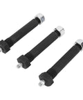 Heavy Duty Trailer Shackle Bolt Kit With Greasable Suspension Screws, 14-Piece 9/16 X 3 Inch M11 X 1.25 Set For Leaf Spring Hangers And 2000 To 7000 Lb Axles; black steel bolts with grease fittings