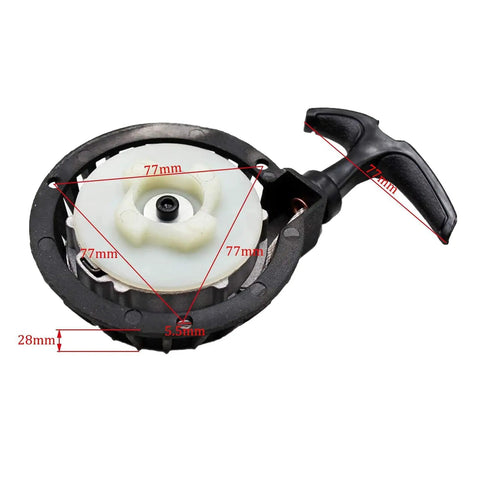 Beefy Aluminum Alloy Easy Recoil Pull Start Starter For 47cc 49cc Pocket Bike Mini Moto ATV Quad Dirt Bike Scooter 2 Stroke Black