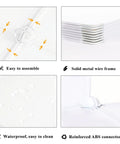 Assembly details of Cube Storage Organizer 12 Cube Bookshelf DIY Plastic Closet Clothes Shelves With Wooden Mallet Stackable Storage Solution
