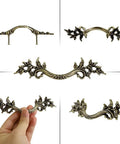 Five Pack European Style Vintage Cabinet Handles and Drawer Pulls in Antique Bronze for Cupboard and Dresser Retro Vibes