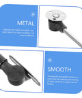 Gas spring hinge collage for soft-close cabinet doors and lids; metal/plastic construction with mounting plate and rod