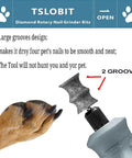 Diamond Dog Nail Grinder Bits Attachment One Eighth Inch Diamond Wheel for Rotary Tool Pet Nail Care with Large Grooves