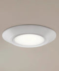 6.4 Inch Led Flush Mount Ceiling Light White Finish Delivers 1000 Lumens with a sleek round design installed on ceiling.