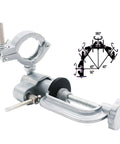 Dead Steady Electric Drill Stand Holder Knockout Multifunctional Metalworking Tool Bracket Rack with adjustable clamp and rotation features.