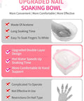 Two Pack Nail Soak Off Bowl Kit For Gel Polish Remover And Dip Powder showing benefits of upgraded double-layer design
