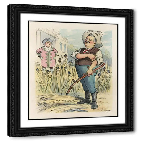 Dope 1902 Artwork Print A New Scythe Cuts Clean By John Samuel Pughe Custom Framed Wood Or Canvas Print With Archival Giclee Quality