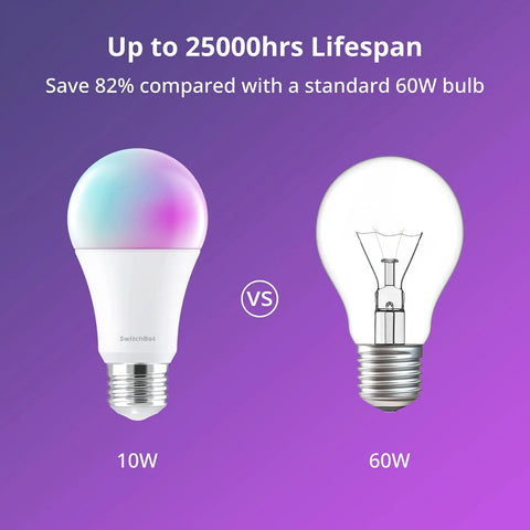 Smart LED Light Bulb Color Changing Dimmable WiFi Bluetooth Bulb Works With Alexa And Google Assistant Four Pack RGBCW vs 60W bulb