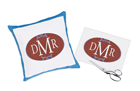 Pillow with custom logo made using Printable Fabric Sheets For Inkjet Printer 8.5 By 11 Inch, Easy DIY Iron On Transfers, 5 Sheets Pack