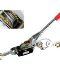Heavy Duty Come Along Winch 4 Ton 8800 Lbs Tension dual gear ratchet hand winch with steel rope and hooks for recovery.