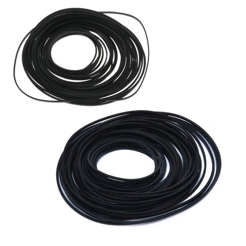 Rubber Drive Belt Set for DVD CD VCR and Cassette Players 56 Pcs Replacement Belts 40 to 120mm Range 1mm Width Black