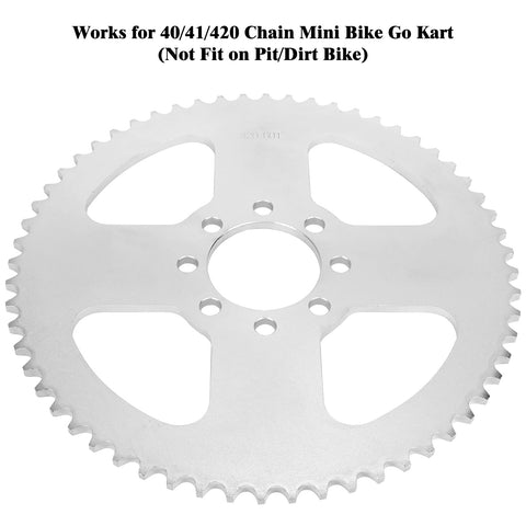Go Kart Sprocket Sixty Tooth For 40 41 420 Chain With Two One Eighth Inch Bore And Eight Hole Mount Heavy Duty Powersports Sprocket For Mini Bike Go Kart And Weekend Racing Builds