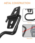 Beefy Heavy Duty Metal Broom Holder Wall Mount 12 Pack S Hooks for Mop Shovel Rake, Black Non Slip Coated Steel, Durable and Heavy-duty