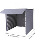 Compact Desktop Acoustic Vocal Booth Packed With Textured Sound Absorbing Foam To Beat Room Echo And Lock In Crisp Clear Audio For Vocals Microphone Tests And Podcast Sessions, 60cm size.