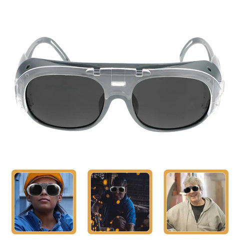 Heavy Duty Welding Glasses With Dust Splash Proof Safety Goggles Featuring Black Gray Lens For Enhanced Visibility Built Tough