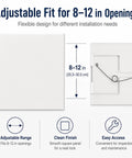 Easy Glide Fit Adjustable Spring Loaded Access Panel For Drywall Ceilings White Wall Hole Cover Plate fits 8 to 12 inch openings
