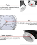 Hardness Tester For Type A O And D Scales With Simulated D Type Display Quick Easy Read Dial Built Tough From Rust Resistant Alloy Build Ideal For Testing Hardness In Plastics And Sulfur Goods Durable Accurate Fast Results close-up dial and alloy probe