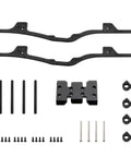 Carbon Fiber RC Crawler Chassis Frame Kit For LCG Axial SCX10 Capra 1 To 10 Scale With Rail And Skid Plate And Body Posts Black Durable Upgrade