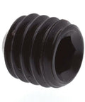 Headless Socket Set Screws Ten Thirty Two By Three Sixteenths Inch Black Oxide Coated Steel Twenty Five Pack For Machinery Gears And Shafts With Allen Drive And Flush Low Profile Mount Hex Key Install Durable High Strength Fasteners close-up