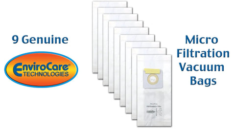 9 Pack Replacement Micro Filtration Vacuum Bags That Fit Bissell Style 1 And 7 Uprights Plus PowerForce PowerGlide 3350 3550 3554 Lift Off Vacuums Designed For Allergen Control Must Have