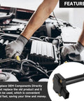 Mechanic installing Oil Level Sensor Replacement For BMW 3.0L I6 Gas Engines, plug-and-play unit visible, 2011-2016 models