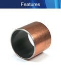 Premium Carbon Steel Sleeve Bearing 55mm Id X 60mm Od X 50mm Length Sintered Bronze Oilless Bushing in a close-up view.