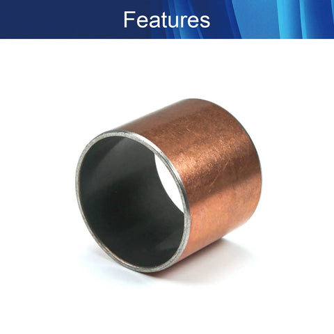 Premium Carbon Steel Sleeve Bearing 55mm Id X 60mm Od X 50mm Length Sintered Bronze Oilless Bushing in a close-up view.
