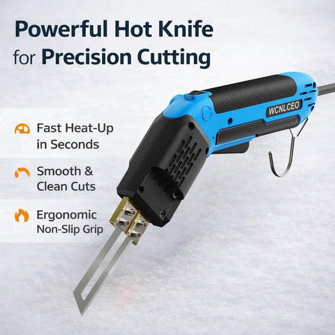 Electric Foam Cutter Hot Knife 200W with ergonomic grip and fast heat-up for precise foam cutting projects.