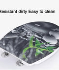 Heavy Duty Elongated Toilet Seat Featuring Smooth Slow Close Cushioning And Rust Resistant Stainless Steel Chrome Hinges, decorated with a natural stone design.
