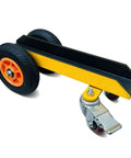 Beefy Heavy Duty Sheet Metal Hand Truck With 8.5 Cm 3.3 In Aisle Width, Rugged Manganese Steel Construction, Rust Resistant Coating, Built For I Beam And H Beam Tracks, Durable And Stable, 8 Inch Pneumatic Dual Wheels And Swivel, side view