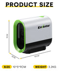 Green Laser Level With Self Leveling And Manual Mode, 10x5x9cm size, weight 3.2kg, horizontal and vertical design visible