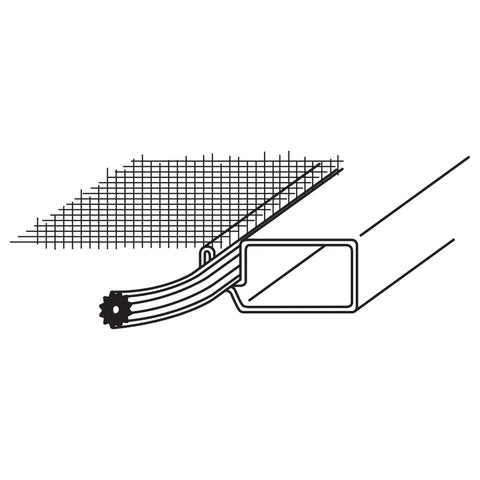 Diagram of Aluminum Window Screen Frame Kit Five Sixteenth Inch By Three Quarter Inch By Thirty Six Inches White for screens.