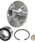Badass Heavy Duty Front Wheel Bearing And Hub Assembly Repair Kit Fits 2009 To 2014 Honda Fit showing hub, bearing, and accessories.