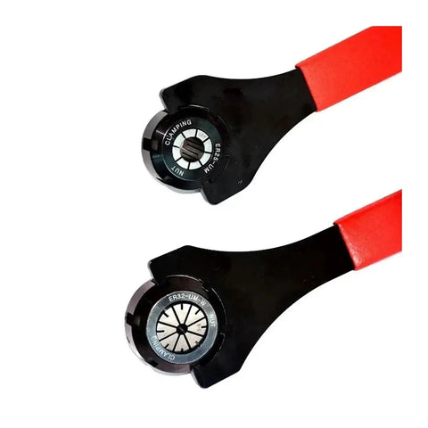 Heavy Duty ER Collet Spanner Wrench For ER16 ER20ER30ER40Chuck Nut Holder With Precision Grip For CNC Milling And Lathe Machine Tool Changes, top view showing two sizes.