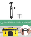 2 Pack T Handle Rubber Draw Latches 7.5 Inch Flexible Hood Latch Kit with screws and installation instructions