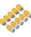 Extension Cord Ends Set For Household Appliances 15 Amp 125 Volt Heavy Duty Replacement Plug And Connector Kit, 5 Pack
