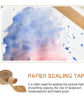 Water Activated Kraft Paper Sealing Tape 4.8 Cm 2 Rolls waterproof packaging tape for carton sealing shown with painting sealing use
