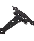 Single 5-inch black T-hinge from the Six Pack Heavy Duty 5 Inch Gate Hinges Strap Hinges For Barn Doors Shed Doors Outdoor T Hinge