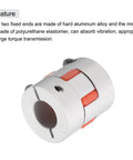 Aluminum Shaft Coupling 14mm To 14mm Bore L35 X D30 Flexible Coupler Joint For Machine And Servo Stepped Motors