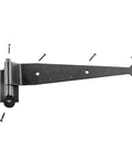 Heavy Duty Black Offset Strap Lift Off Pintle Hinges Tough As Nails 11 Inch By Two And Five Eighths Inch Wrought Iron Pin Hinges