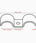 12mm Stainless Steel Double Line Clamps Kit With Hex Socket Screws M5 By 12 Silver Tone Pack Of 10 Durable 304 Stainless Steel Construction Diagram