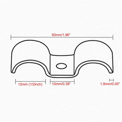12mm Stainless Steel Double Line Clamps Kit With Hex Socket Screws M5 By 12 Silver Tone Pack Of 10 Durable 304 Stainless Steel Construction Diagram