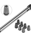 Pro Grade 100L Collet Chuck Holder With Seven ER8 Collet Set Ranging From 2 To 5 mm Straight Shank 10 mm For CNC Router And Milling Machines