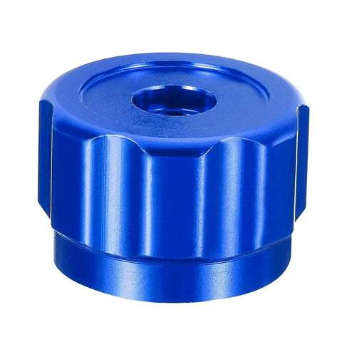 Heavy Duty 2PC Round Wheel Handles For Refrigeration Manifold Gauges Made From Rugged Aluminum Alloy And Rust Resistant Material To Fix And Replace Worn Or Leaking Outdoor Faucet Knobs Smooth As The Wind, blue aluminum, 34mm