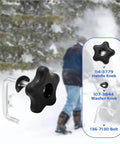 Super Durable Heavy Duty Snow Blower Handle Knob And Lock Kit With Rust Proof Galvanized Iron For 621 721 R QZR Qze Ccr Models That Last, black handle knob set