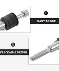 Ciieeo Straight Cymbal Stacker Mount Clamp For Drum Set With Threaded Adjustable Extension Arm showing stackable design and easy grip