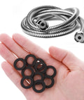 Hand holding Rubber Washers For Hose And Shower Head Half Inch Seal Kit 24 Pack 19Mm OD 11Mm ID 2Mm Thick Leak Proof Seals