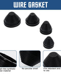 Tower Shaped Synthetic Rubber Grommet Kit For Wiring Protection And Insulation Flame Retardant Hole Plug For Automotive Firewall Cables Black Built To Last Material For Tight Seals And Noise Reduction, assorted sizes