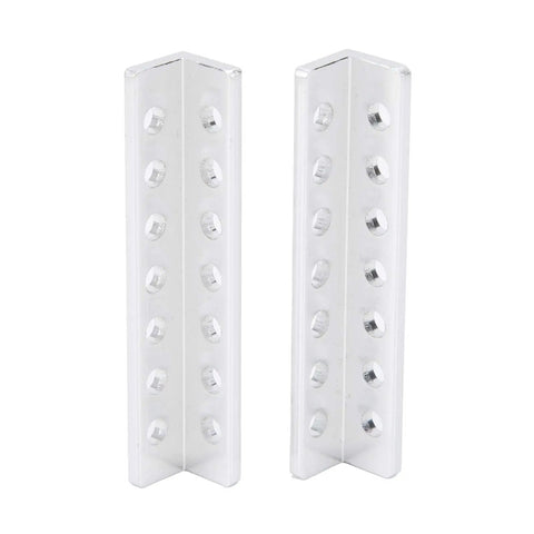 Aluminum L Shaped Beam Channel 12x12x64mm With 7 Holes Pair For Robot Building Kits DIY Robotics Projects Structural Aluminum Alloy For Strong Lightweight Builds, pair view