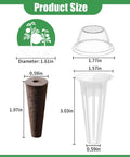 Product size details with sponges, dome, and basket dimensions for Grow Anything Indoor Hydroponics Kit for Garden Nerds.