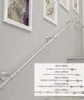 Rock Solid Wrought Iron Hand Railings For Stairs Indoors Outdoors Galvanized Steel Banister With Hella Secure Mounting Kit For Total Family Safety And Easy 15 Feet Setup on stairway with wall mounts.